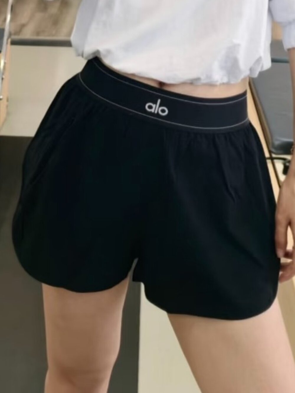 NWT🥧Alo Yoga Match Point Short Black Relaxed Fit,Easy & Breezy,Size S/M🌺